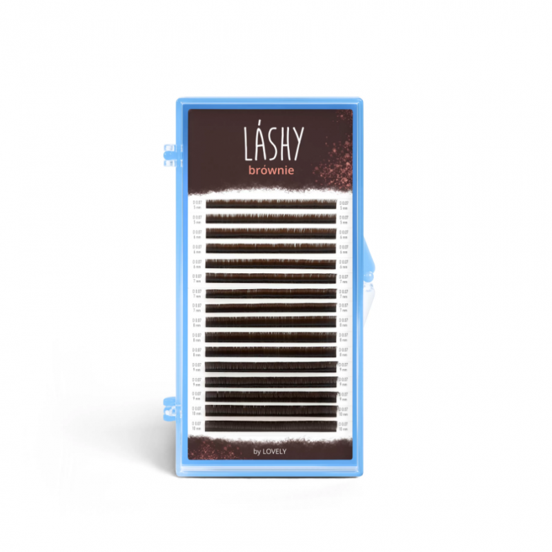 Коричневые ресницы LASHY Brownie C / 0.1 (микс) 16 линий