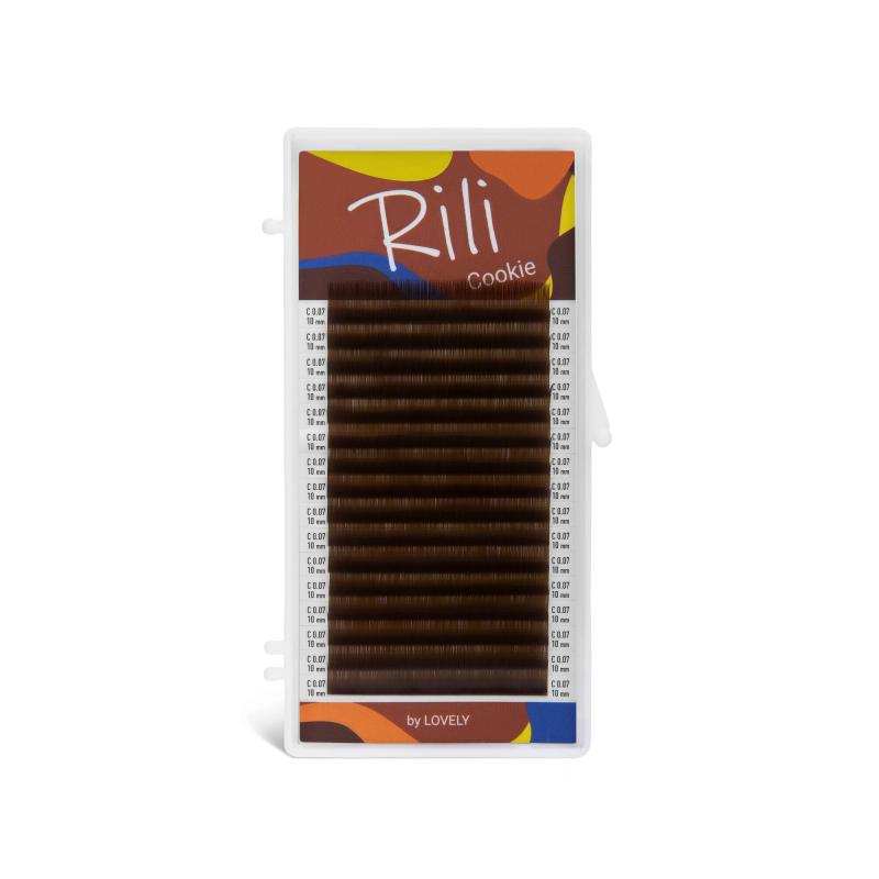 Коричневые ресницы Rili cookie - MIX 16 линий M 0.10  6-13
