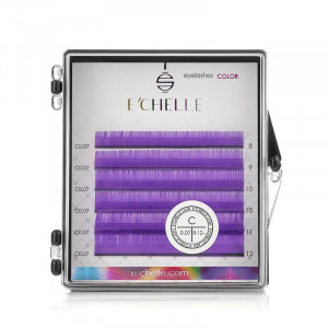 Цветные ресницы E'CHELLE VIOLET C / 0.07 (микс) 6 линий