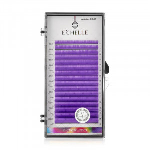 Цветные ресницы E'CHELLE VIOLET C+ / 0.10 (микс) 16 линий