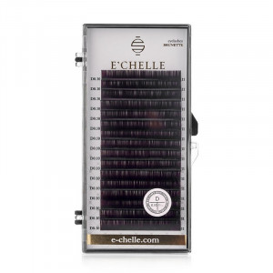 Коричневые ресницы E'CHELLE BRUNETTE L / 0.10 (микс) 16 линий